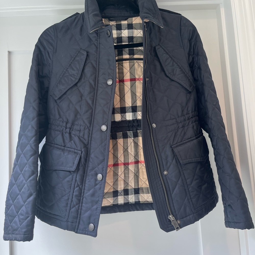 Burberry quilt jacket for girls